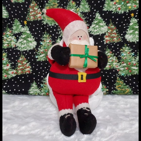 Handmade Santa Claus ornament happy chic country folk style Holiday Christmas - Picture 5 of 5